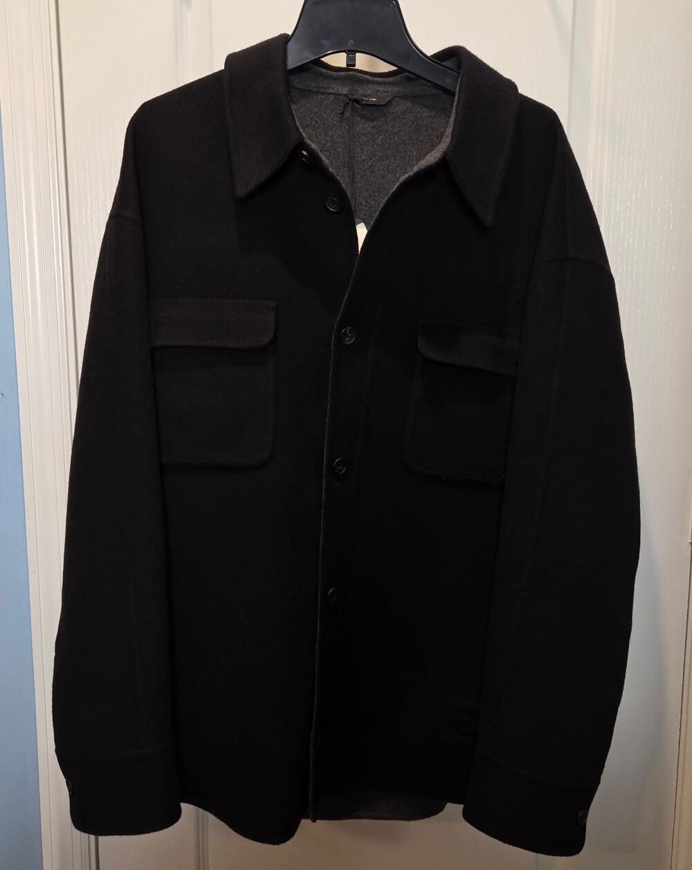 NWT Fendi black and gray Cashmere jacket sz 56 Authentic